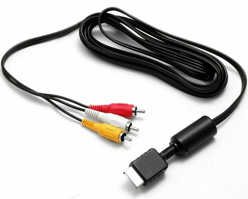 Audio Video AV Kabel Ersatz für Sony PS2 PS3 Konsole Kabel schwarz 2,5 m - Bild 5 von 5