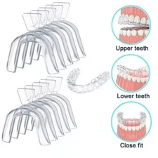 12 Pcs Dental Teeth Whitening Silicone Thermoform Moldable Mouth Guard Trays