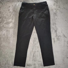 Zella Hybrid Tech Commuter Mens Pants 34 x 31 Black Flat Front Performance Chino
