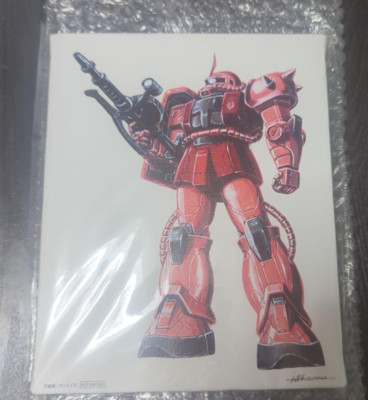 Gundam Char's Zaku Gundam Fan Club Bonus Canvas Board