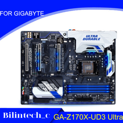 FOR GIGABYTE GA-Z170X-UD3 Ultra Z170 DDR4 64GB Motherbroad Test ok
