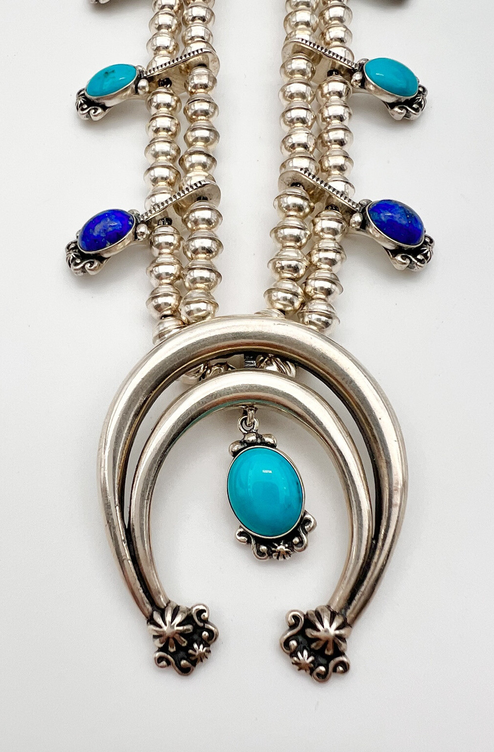 Carolyn Pollack Relios Sterling Silver Multi Gemstones Squash Blossom