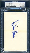 Dick Howser PSA DNA Coa Signed 3x5 Index Card Autograph