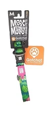 Max and molly urban pets with safety qr code collar with  tropical design