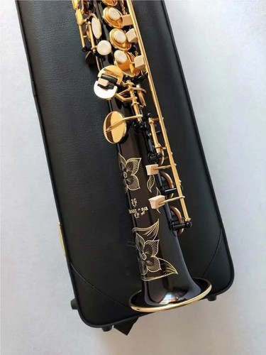 2025 New S-901 Straight Soprano Saxophone Black Copper Bb Instrument with Case - Picture 7 of 8