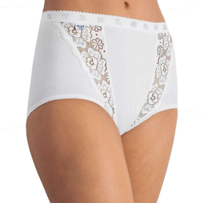 Sloggi 24/7 Slip In Pizzo E Cotone, Confezione Da 6 Pezzi, Colore Nero, Taglia 52