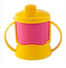 Tupperware Children Drinking Tumbler Cup in Pink /Yellow Color 3 stages 8.5 oz