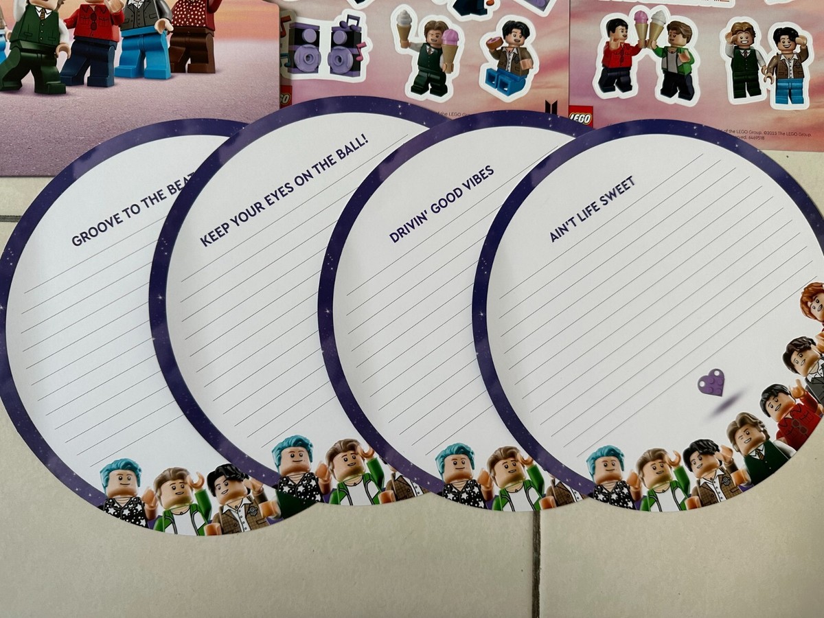 Lego Ideas 21339 BTS Dynamite Postcard & Stickers Exclusive