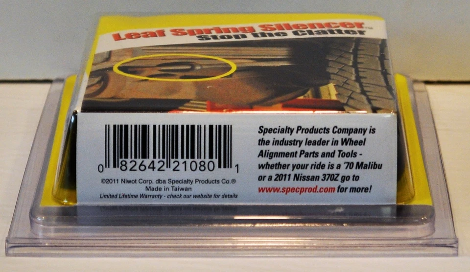 SPECIALTY PRODUCTS  21080 4 pc Set of Universal Leaf Spring Silencers  NEW - Image 3 of 4