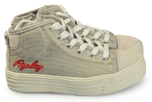 REPLAY GIRLS JUNIOR BERKS GOLD HIGH-TOPS SNEAKERS UK