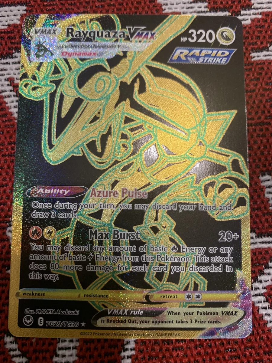 Silver Tempest Rayquaza VMAX golden Trainer Gallery : r/PokemonTCG