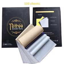 100X Tattoo Stencil Transfer Paper Spirit Thermal Carbon Tracing Copier Supplies