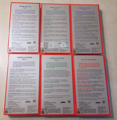 The March of Time America at War VHS Complete Box Set 6 Tape Vol. 1-6 Not on DVD - Picture 5 of 10