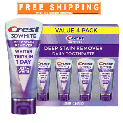 Crest 3DWhite Brilliance Deep Stain Remover Toothpaste, 2.1 oz., 4 pk.