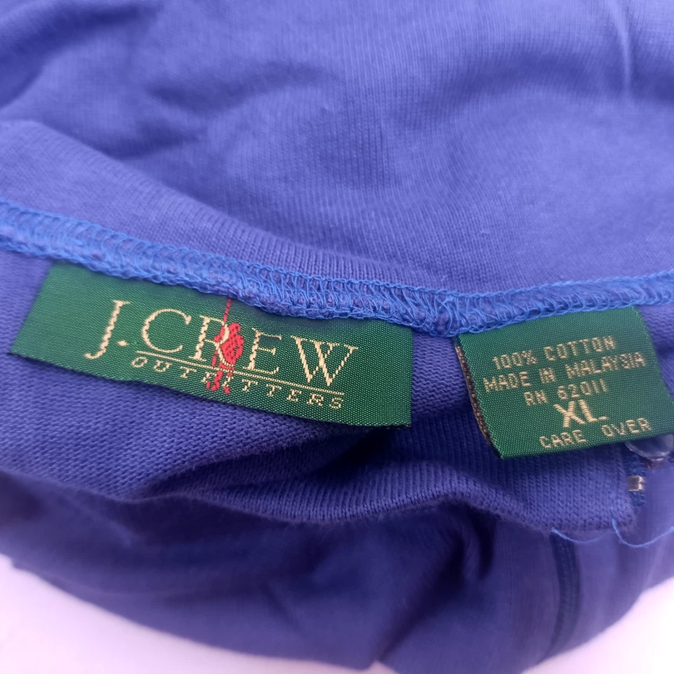 J Crew 100% Lambs Wool 1/2 Zip Sweater Men's Large XL Blue  Pull - Image 3 of 3