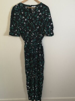 MARCS Stem Up Jumpsuit Black Floral Size 14  RRP$250.00