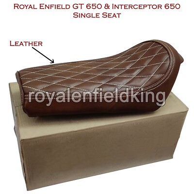 Fit For Royal Enfield GT & Interceptor 650 D11 Leather Single Seat (2018-2023)