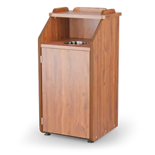 JustChair TRCPT-11SH-GR1 Trash Receptacle, 23-1/2" X 23-1/2" X 48"