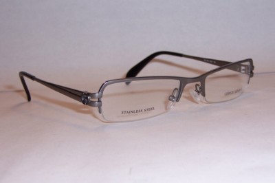 NEW Giorgio Armani EYEGLASSES GA 796 R80 RUTHENIUM 50mm RX AUTHENTIC