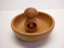 Wood Nutcracker Bowl Made in Poland Beechwood Stone Creek Trading Nuts Gift Set