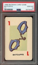 1966 Ideal Toy Corp. Batman Card Game Batcuffs #1 PSA 10 GEM MINT POP 1