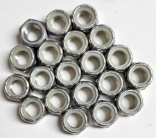1/2 "-13 Waxed Nylon Hex Lock Nuts, Nylock 8-18 Stainless Steel (lot of 20)