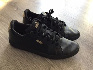 Puma Smash Negro Cuero Perforado Para Mujer Zapatos Tenis Zapatillas de  Skate Talla 9 | eBay