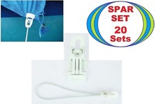 20 Holdon Midi Clip Banner Plandeka Napinacz biały + 18 cm x Ø4 mm Napinacz Gumowy haczyk