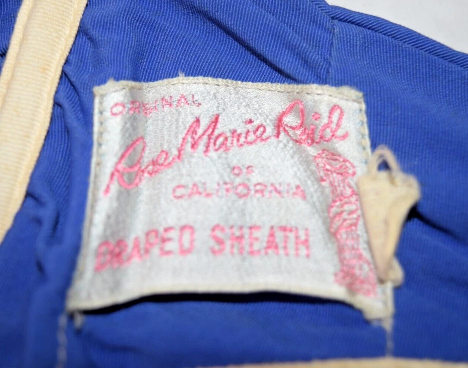 Vintage Swimsuit Rose Marie Reid Size S 50s The Draped Sheath Lavender Made USA - Image 3 of 4