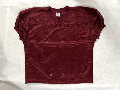 A4 Blank Mesh Football Practice Jersey, Youth Medium, Youth Extra Large, Maroon