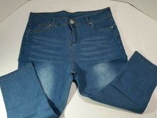 Women's jeans size 14 distressed knee high