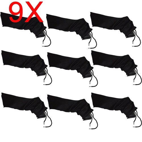 9pcs Black 14" Silicone Treated Gun Socks Sleeve Bags Sack Handgun Pistol Case - 第 1/3 張圖片