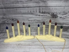 Set of 2 Vintage 5-Light Candelabra Christmas Candles, Multi color