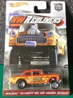 Hot Wheels HW Redliners 55 Chevy Bel Air Gasser Orange Red Yellow Real Riders