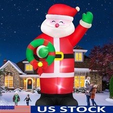12ft Inflatable Santa Claus Christmas Decoration LED Outdoor Holiday Decor New