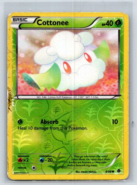 Cottonee 9/98 Emerging Powers Reverse Holo DMG