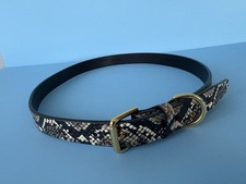 Lauren‎ Ralph Lauren Beige Snake Print Belt Size Large Lauren Ralph Lauren Snake Print Belted Georgette Midi  main image 2