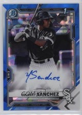 2021 Bowman Sapphire Edition Chrome Prospects Yolbert Sanchez #BSPA-YS Auto 01nw