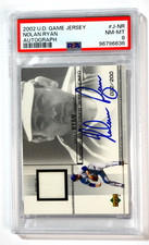 2001 Upper Deck Game Jersey Autograph Nolan Ryan /200 PSA 8 NM-MT