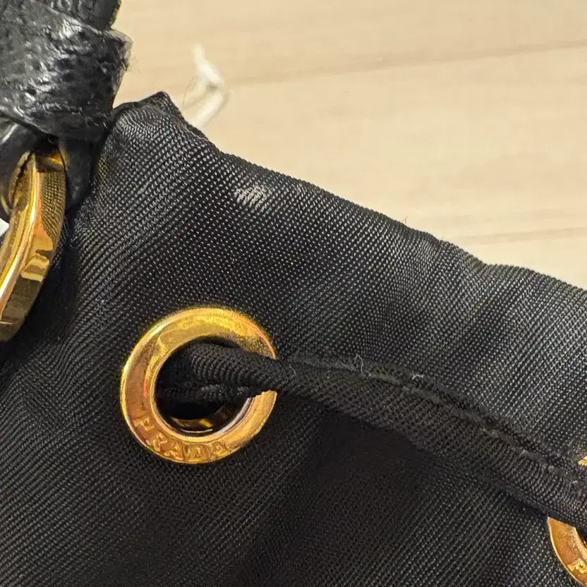 Prada Black Bucket Bag Leather Women's Handbag Used thumbnail 4