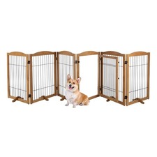 Dog Gate - Foldable Indoor Pet Fence with Support Feet and Lockable - 133x32i...