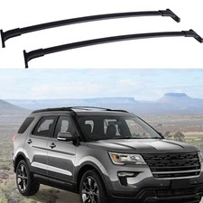2pcs Black Aluminum Roof Rack Bars Matte for Ford Explorer 2016-2019 110-0093