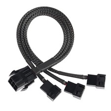 GRLRHONR 6 Pin PCI-E to 6 x 3Pin 4Pin PC Case Fan Sleeved Adapter Cable, 3/4P...