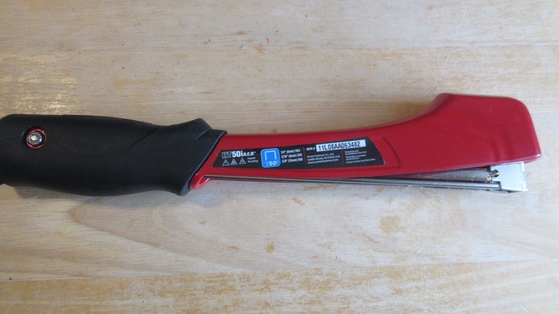 ARROW T50 50I RED STAPLER NO BOX NEVER USED HAMMER TACKER