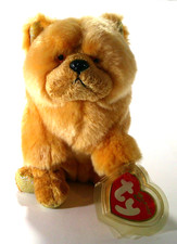 Ty Chinese Zodiac Dog Plush Beanie Baby Year 2000 Gold Color Paws & Inside Ears