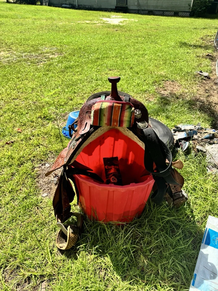 14’ Hilison Treeless Barrel Saddle - Image 4 of 4