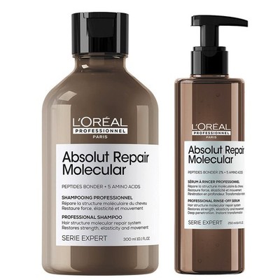 Loreal Serie Expert Absolute Repair Molecular Shampoo 300ml + Rinse-Off Serum