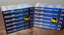 Maxell Standard Grade T-120 VHS Tapes Lot Of 12 New Sealed 6 Hours Recording