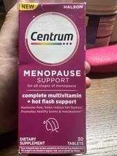 CENTRUM-MENOPAUSE SUPPORT-Complete Multivitamin+Hot Flash Support.30 Tabs …C