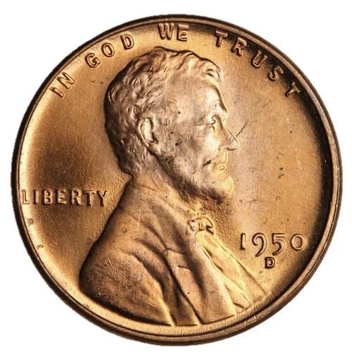 GEM BU RED 1950-D LINCOLN WHEAT CENT PENNY *UPGRADE YOUR ALBUM!*